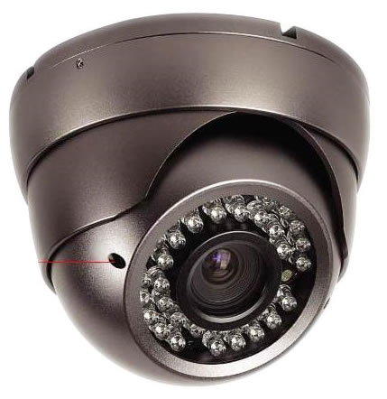 Indoor/Outdoor Dome Camera with varifocal lens, day/night,<br>Vandal Proof, available in 420TVL to 600TVL